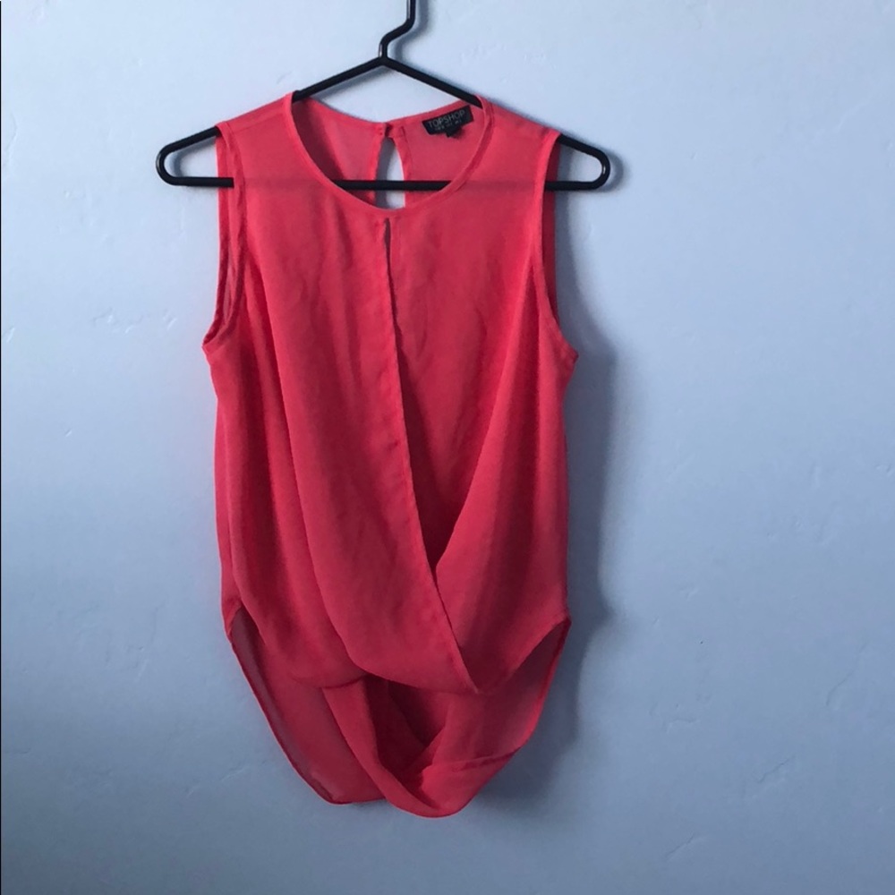 Pink flowy top